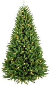 Albero di Natale artificiale Highland verde con illuminazione H 210 cm
