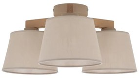 Brilagi - Lampadario da soffitto a montaggio superficiale LATTE SABIA 3xE27/15W/230V pino/beige