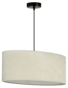 Duolla - Lampadario a sospensione con filo OVAL 1xE27/15W/230V grigio