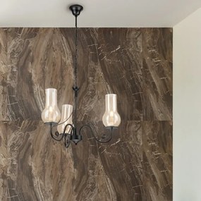 Brilagi - LED Lampadario a sospensione con catena COTTAGE 3xE14/40W/230V nero/marrone