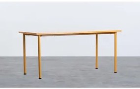 Tavolo da Pranzo Rettangolare in Legno (160x80 cm) Cesy Giallo Curry - The Masie