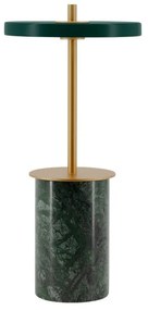 Lampada da tavolo dimmerabile a LED in marmo verde con paralume in metallo (altezza 25,5 cm) Asteria Move Mini - UMAGE