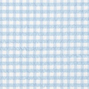 Biancheria da letto in crêpe esteso bianco e azzurro per letto singolo 140x220 cm Bæk&amp;Bølge - JUNA