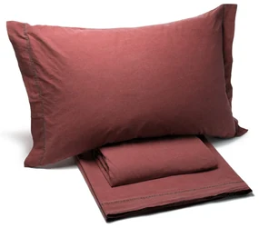 Completo Lenzuola Matrimoniale Bordeaux Jeans New