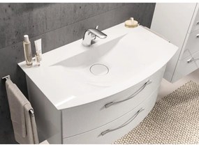 Mobile da bagno sospeso sotto lavabo L 99 x H 25 x P 22 cm bianco, 2 cassetti, 2 ante PELIPAL Cassca