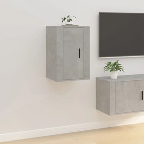 Mobile porta tv a parete grigio cemento 40x34,5x60 cm