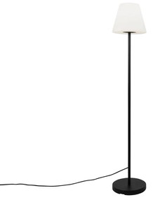 Lampada da terra da esterno moderna intelligente con paralume nero bianco incl. Wifi A60 - Virginia