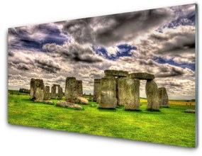 Quadro acrilico Paesaggio di Stonehenge 100x50 cm