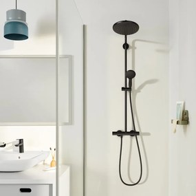 Colonna doccia con miscelatore Vitalio Start Clova 250 Sis.Doc. Mix THM nero opaco