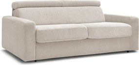 Divano color crema allungabile con rivestimento in velluto a coste 195 cm Monaco – Bobochic Paris