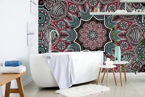 Carta da parati – Mandala indiano con motivo floreale