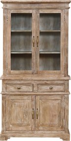 ALTER - credenza con vetrina in legno di mango