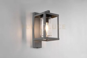 Lunga applique da esterno antracite con sensore crepuscolare ip44 h...