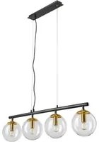 Lampada a Sospensione Eloise, Ottone, Metallo, 96x20x150 cm, EPIKASA