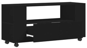 Mobile porta tv nero 102x34,5x43 cm in legno multistrato