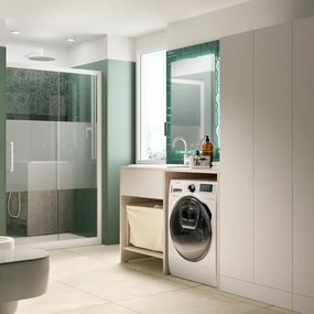 Mobile da bagno da fissare L 138 x H 92 x P 66 cm bianco, 0 cassetti SENSEA Jnka