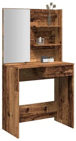 Toeletta Con Specchio Legno Vecchio 74,5x40x141 Cm /