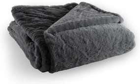 Coperta grigia in pelliccia finta 150x200 cm Ruby – Tiseco Home Studio