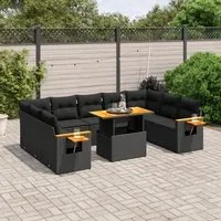 Set Divani da Giardino 11 pz con Cuscini in Polyrattan Nerocod mxl 89027