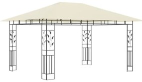 Gazebo con Zanzariera 4x3x2,73 m Crema 180 g/m²