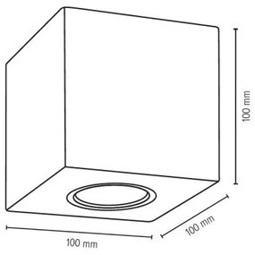 Spot-Light 2076136 - Lampada da soffitto CONCRETEDREAM 1xGU10/6W/230V cemento