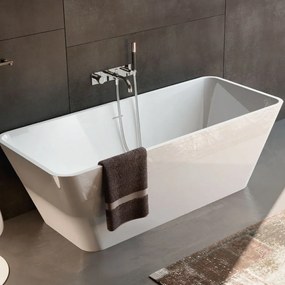 Vasca da bagno in Solid surface Treesse Viva bianco lucido o bianco opaco