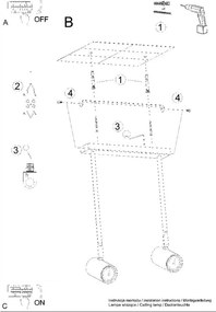 Faretto nero 10x30 cm Jones – Sollux