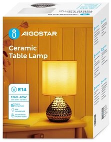 Aigostar - Lampada da tavolo 1xE14/40W/230V cromo