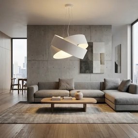 Lampadario a sospensione con filo VIENO 3xE27/15W/230V bianco