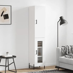 Credenza Bianca 34,5x34x180 Cm İn Legno Multistrato /