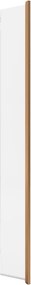 Deflettore walk-in Single L 30 X H200cm, vetro trasparente 8 mm, profilo oro rosa spazzolato