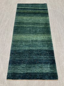 Loribaft Tappeto 100x210 Verde (Iran) Annodato A Mano