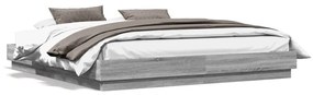 Giroletto con luci led grigio sonoma 180x200 cm