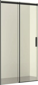 Porta doccia scorrevole L 159-161 cm x H 195 cm per nicchia in vetro trasparente SP. 6 mm, profilo nero