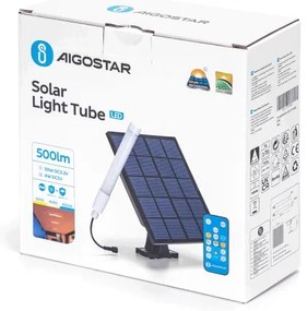 Aigostar - Tubo LED con pannello solare LED/3,2V 3000K/4000K/6500K IP65 + +TC