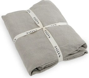 Set copripiumino e federa grigio chiaro/grigio tortora in lino per letto singolo 135x200 cm Natural – Native Natural