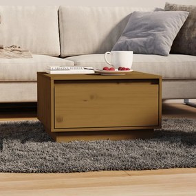 Tavolino Da Salotto Ambra 55x56x32 Cm İn Legno Massello Di Pino /