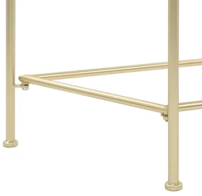 Tavolino vintage in metallo 87x34x73 cm oro