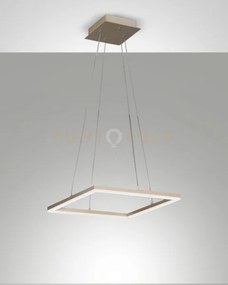 Bard sospensione oro opaco l.42x42cm a led  3000k - 39w - 3880 lm d...