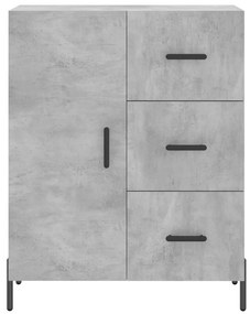 Credenza grigio cemento 69,5x34x90 cm in legno multistrato