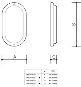 Lampada da parete esterna LED/6W/230V IP54 nera