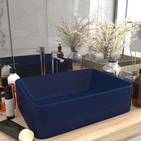 Lavandino Luxury Blu Scuro Opaco 41x30x12 Cm İn Ceramica /