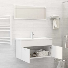 Set mobili da bagno bianco in truciolato