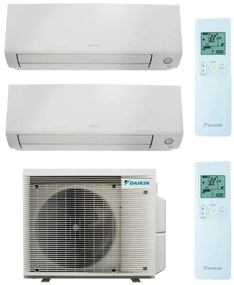 Climatizzatore Dual Split Reversibile Daikin Perfera All Season A+++/A++ 7000 + 12000 BTU Inverter Wi-Fi (2MXM50A + FTXM20A + FTXM35A)