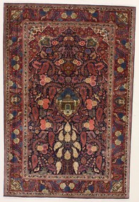 Kashan Tappeto 140x210 (Iran) Annodato A Mano