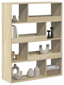 Libreria rovere sonoma 100x33x125,5 cm in legno multistrato