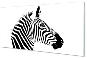 Quadro in vetro Illustrazione di una zebra 100x50 cm
