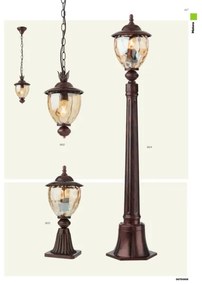 Redo 9632 - Lampadario a sospensione con catena da esterno MATERA 1xE27/42W/230V IP33