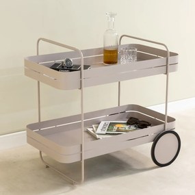 Tavolino da servizio in metallo su ruote 74x42 cm Gin &amp; Trolley – Spinder Design
