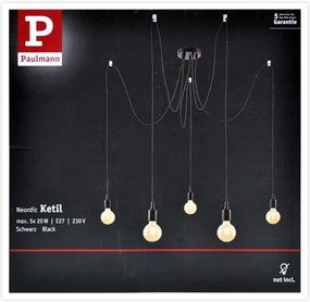 Paulmann 50389 - Lampadario a sospensione con filo NEORDIC 5xE27/20W/230V ragno